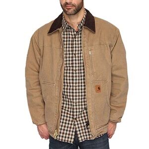 Carhartt Sandstone Sherpa Lined Ridge Coat (Style #C61), SZ XL Tall